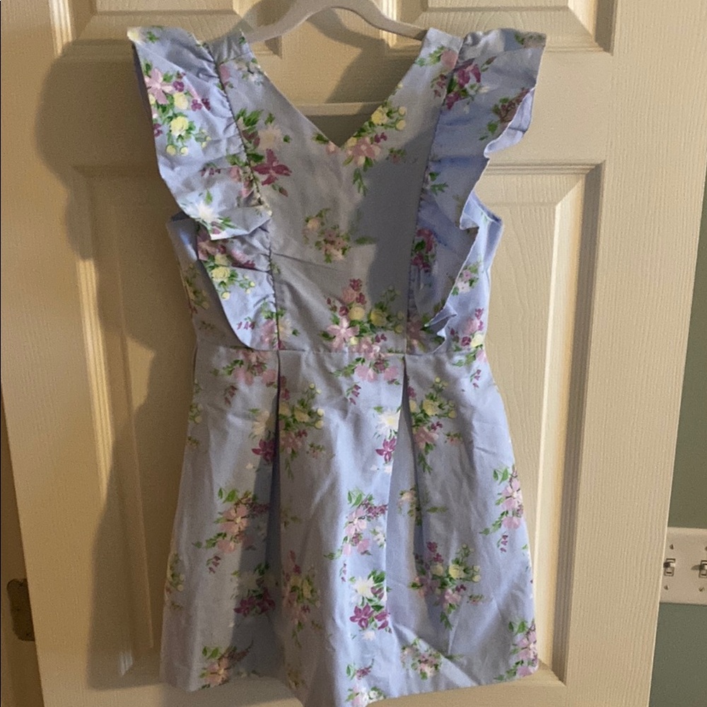 Janie & Jack Floral Blue Dress, size 8